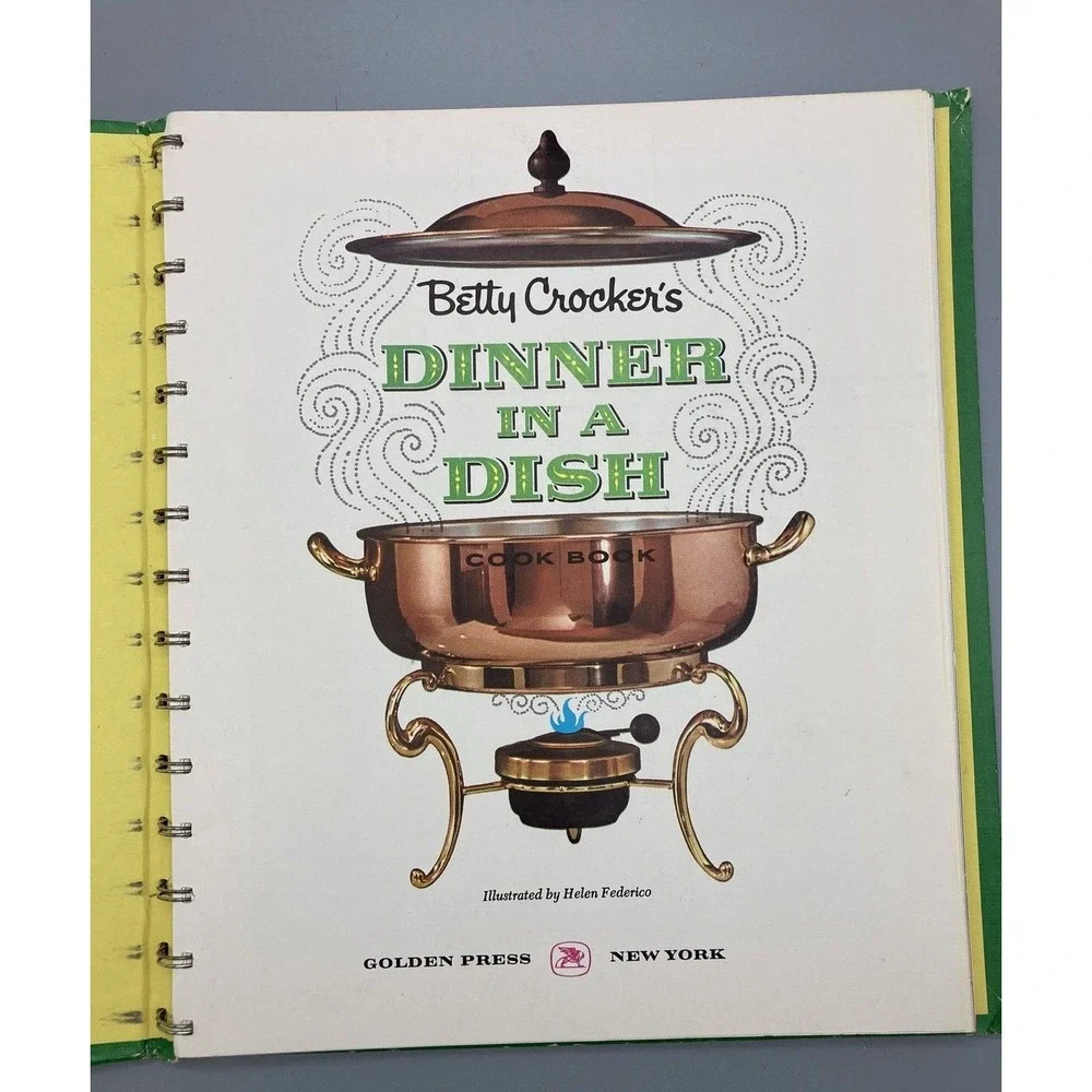 Vintage book Betty Crocker's Dinner in a Dish cookbook 1965 first ed 1st print